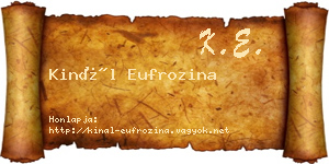 Kinál Eufrozina névjegykártya
